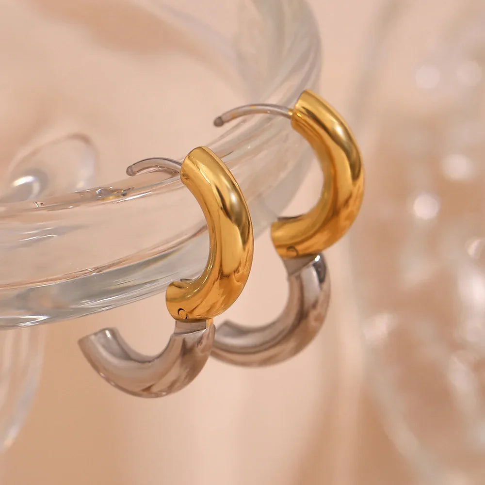 [Gaonasi]Ingrid Two Tone Hoop Earring