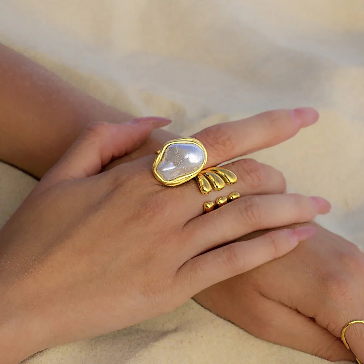 [Gaonasi]Charis Gold Pearl Ring
