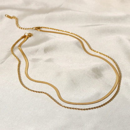 [Gaonasi]Hailey Layered Gold Chain Necklace