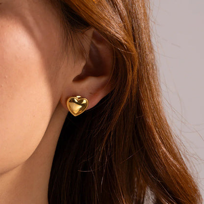 [Gaonasi]Ruth Heart Gold Earrings