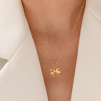 [Gaonasi]June Bow Necklace