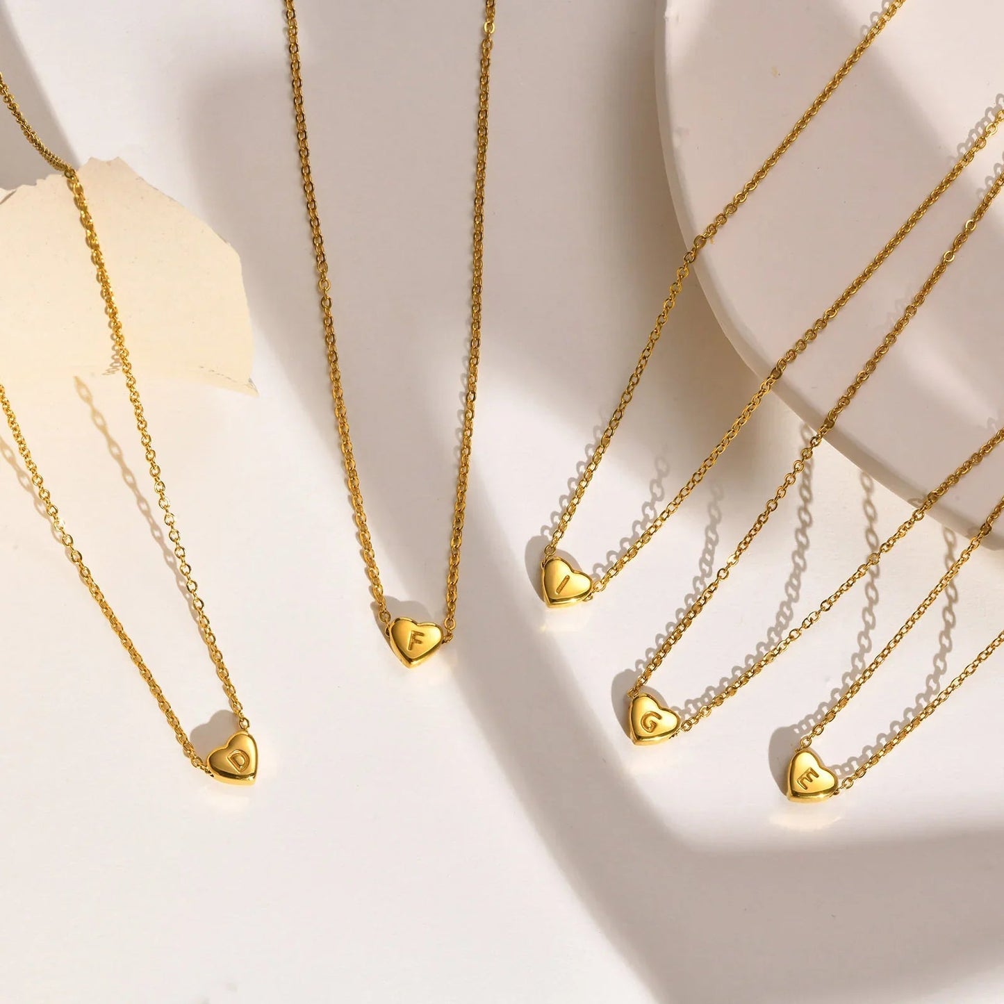 [Gaonasi]Heart Initial Gold Necklace