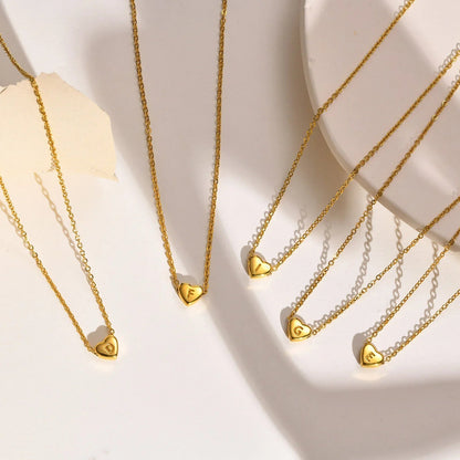 [Gaonasi]Heart Initial Gold Necklace