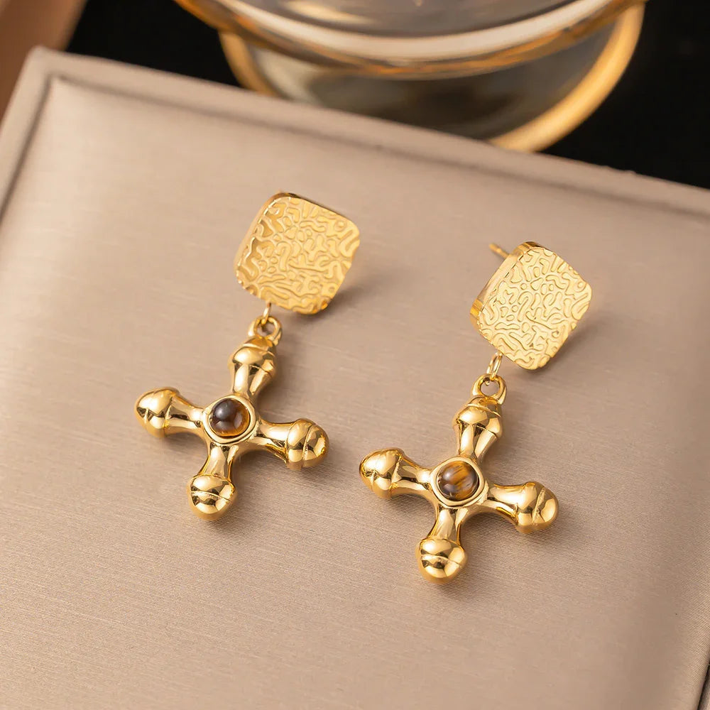 [Gaonasi]Della Gold Earrings