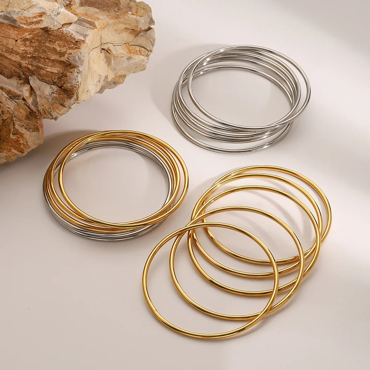 [Gaonasi]Shannon Gold Bangle Set
