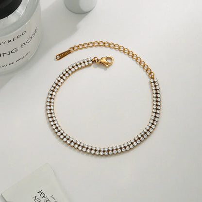 [Gaonasi]Celene Layered Tennis Bracelet