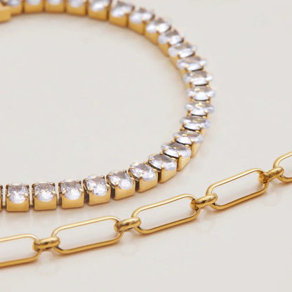 [Gaonasi]Avaria Oval Cut Tennis Bracelet