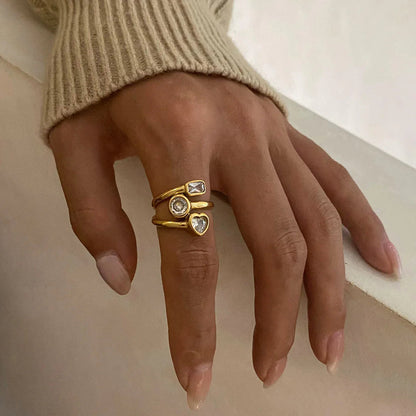 [Gaonasi]Amelina Layered Diamond Ring