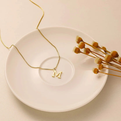 [Gaonasi]Therese Letter Initial Gold Necklace