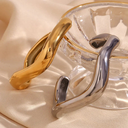 [Gaonasi]Zaria Asymmetrical Gold Bangle