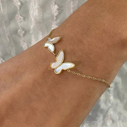 [Gaonasi]Blaire Butterfly Pearl Bracelet