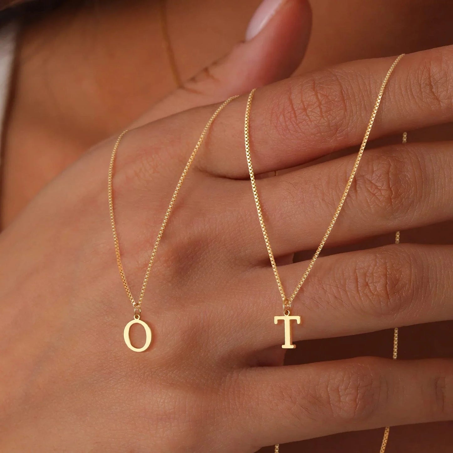 [Gaonasi]Therese Letter Initial Gold Necklace
