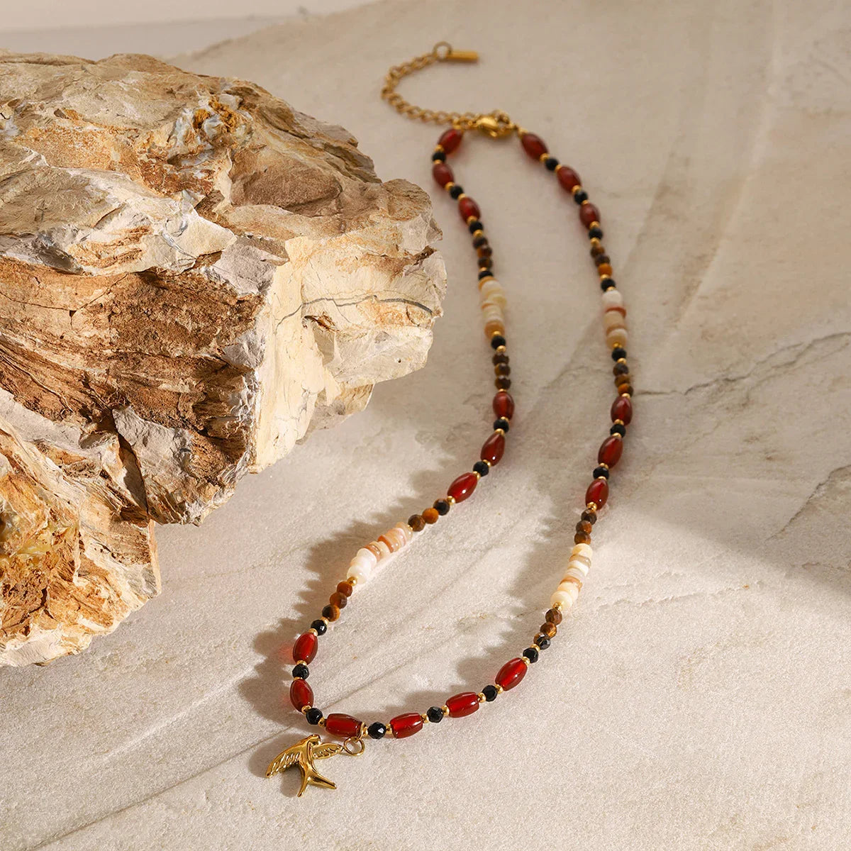 [Gaonasi]Sierra Tiger Eye Beads Necklace