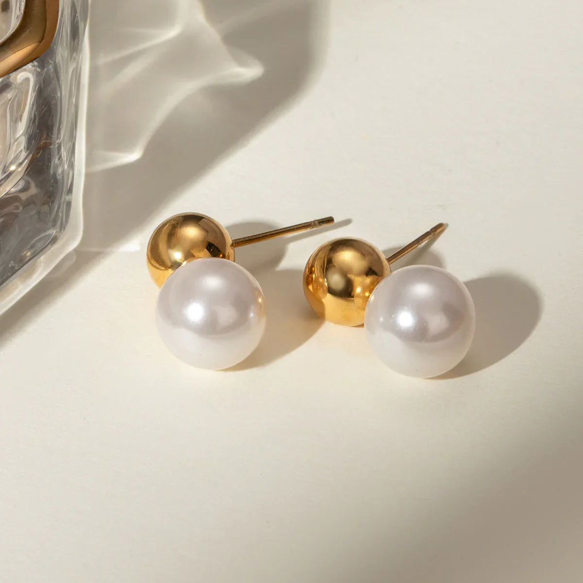 [Gaonasi]Nautica Dome Pearl Earrings