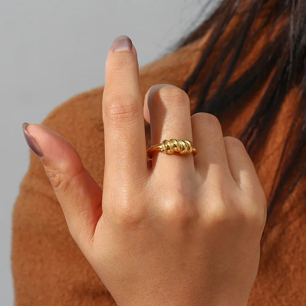 [Gaonasi]Lacrima Gold Ring
