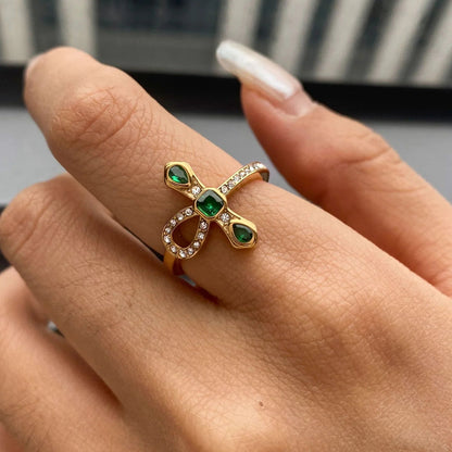 [Gaonasi]Joy Diamond Knot Gold Ring