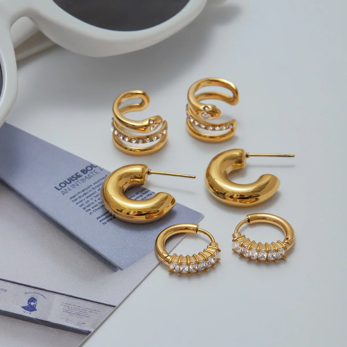 [Gaonasi]Orielle Staple Gold Earrings Bundle