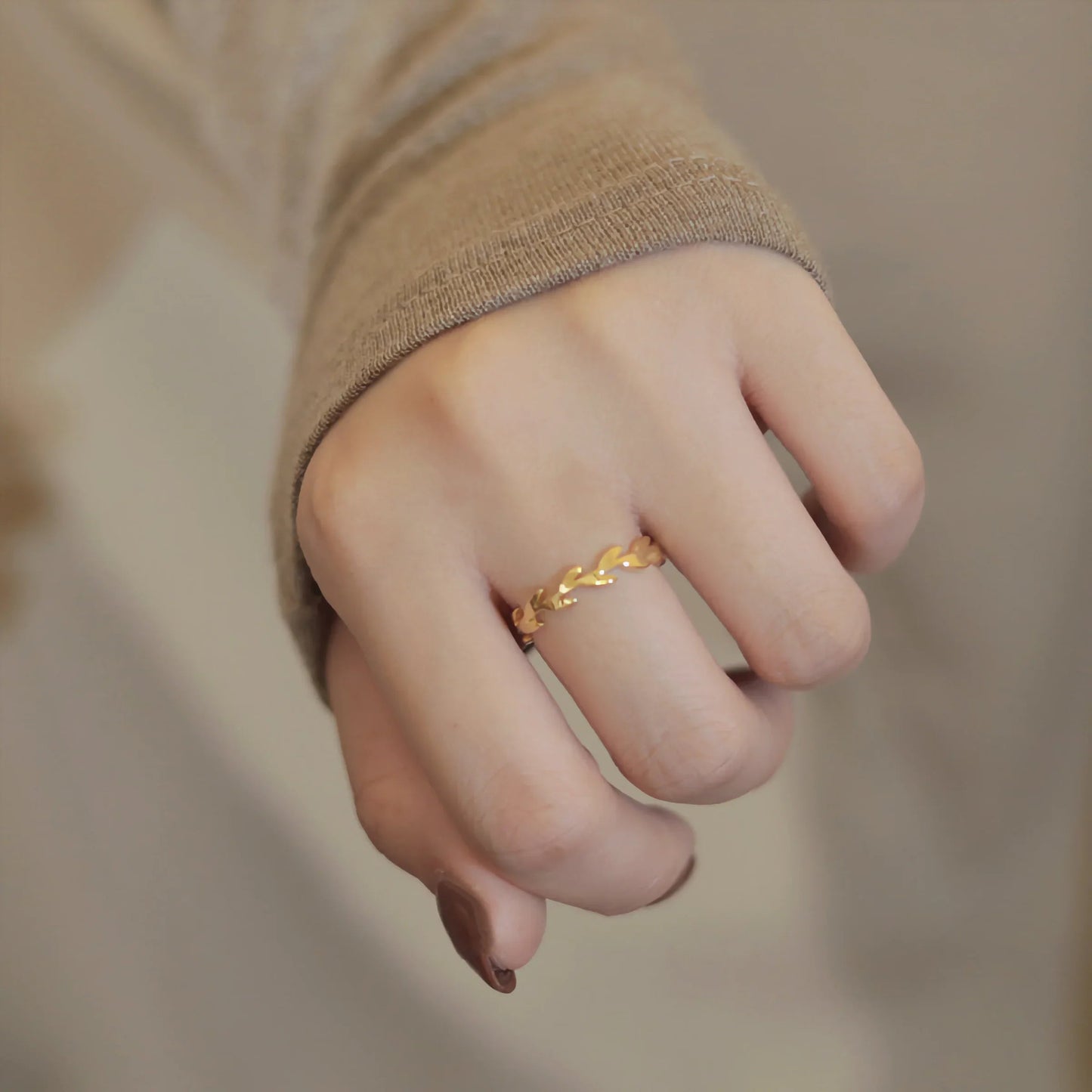 [Gaonasi]Rhea Golden Vine Ring