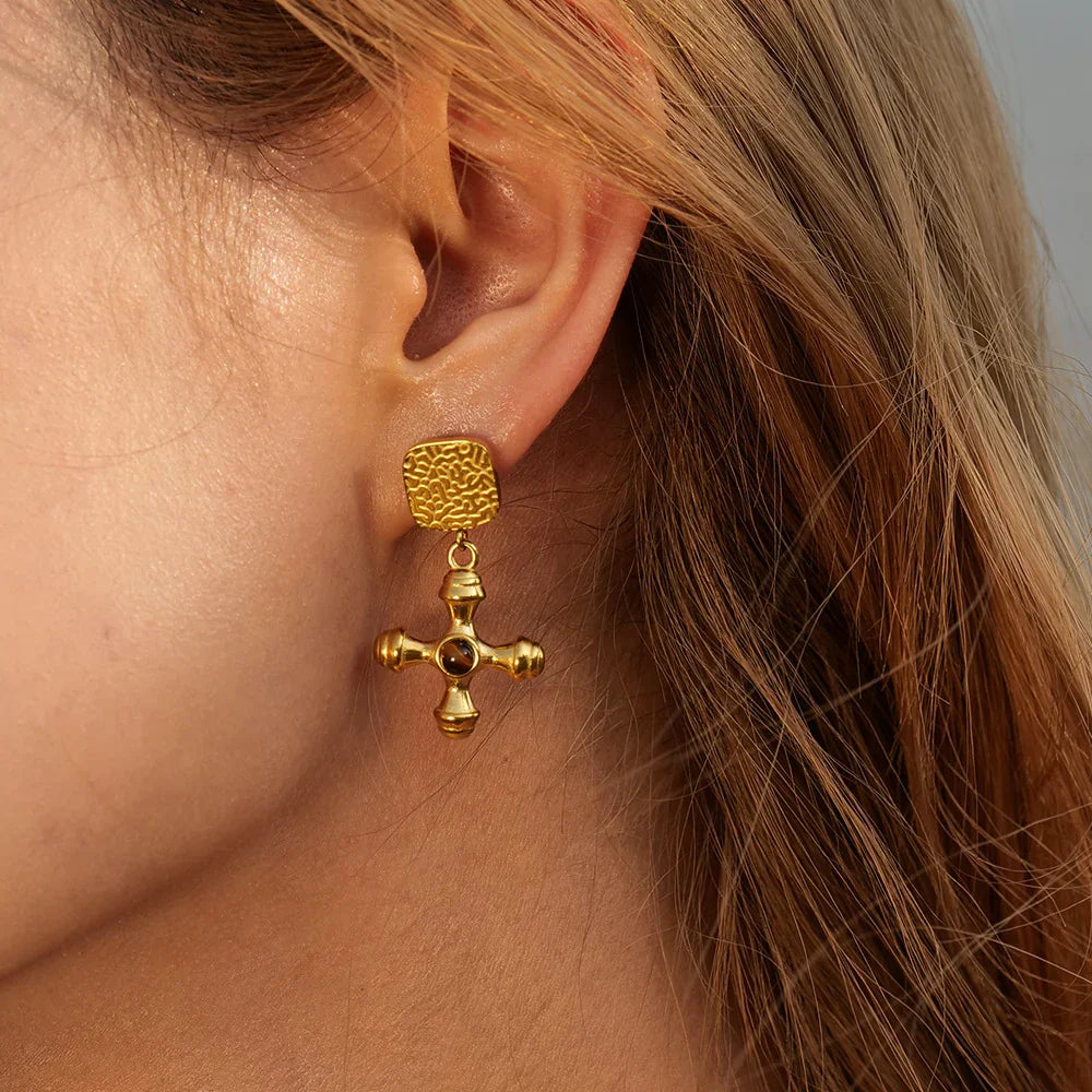 [Gaonasi]Della Gold Earrings
