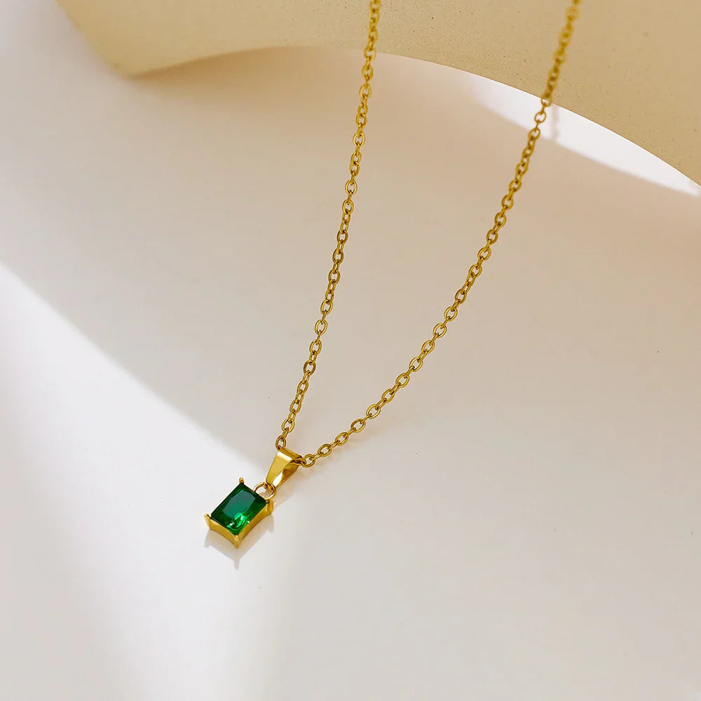 [Gaonasi]Emi Green Necklace
