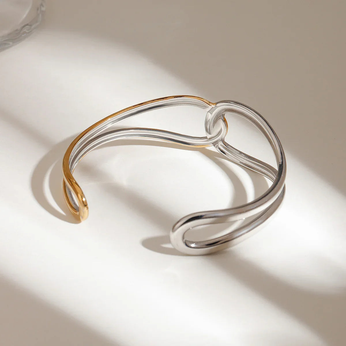 [Gaonasi]Noria Two Tone Gold Bangle