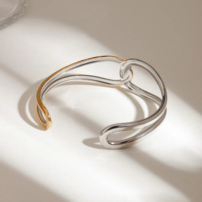 [Gaonasi]Noria Two Tone Gold Bangle