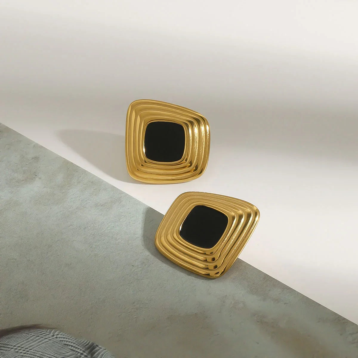 [Gaonasi]Sylvie Geometric Gold Earrings