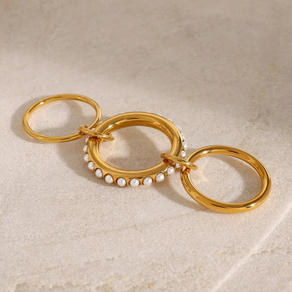 [Gaonasi]Mikayla Stacked Freshwater Pearl Ring