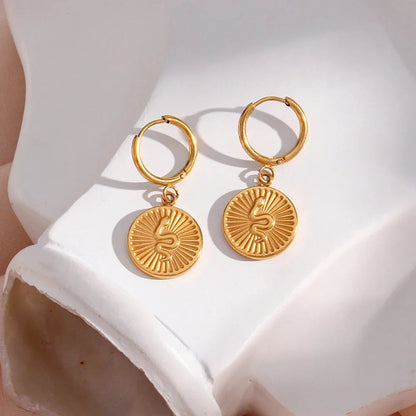 [Gaonasi]Eliana Serpent Coin Earrings