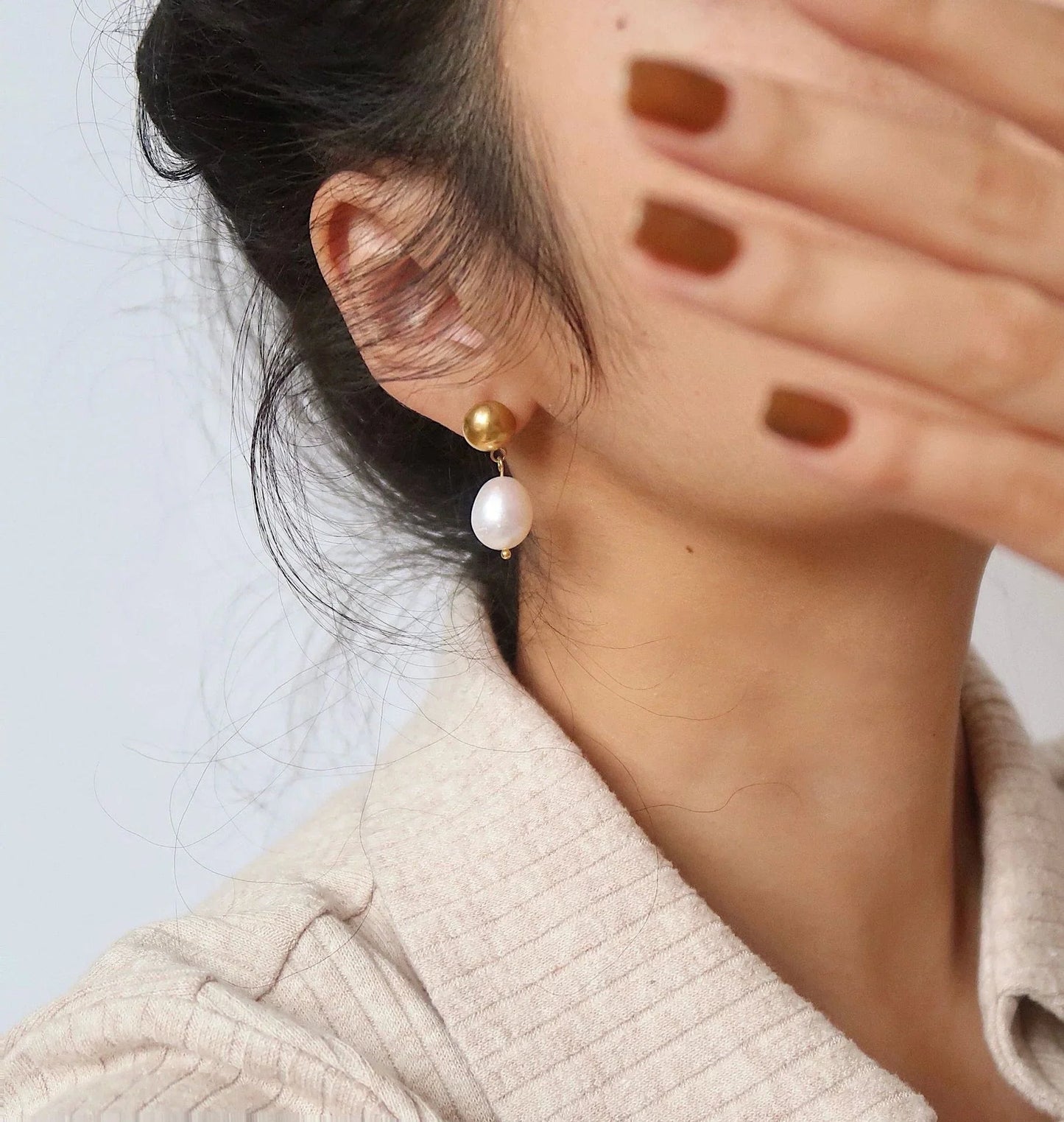 [Gaonasi]Cornelia Freshwater Pearl Earrings