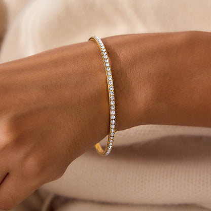 [Gaonasi]Kalista Diamond Gold Bangle