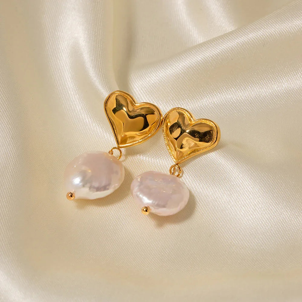 [Gaonasi]Blanche Freshwater Pearl Earrings