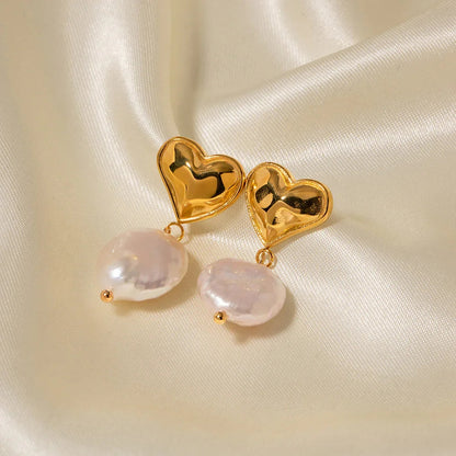 [Gaonasi]Blanche Freshwater Pearl Earrings