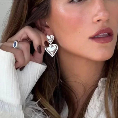[Gaonasi]Zofia Gold Heart Earrings