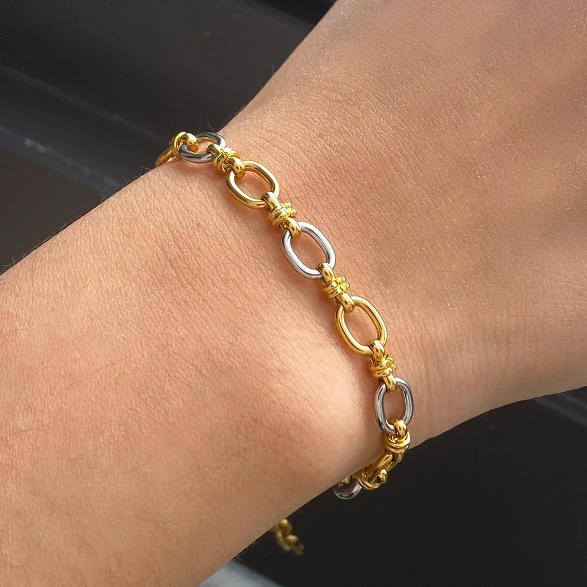 [Gaonasi]Addison Two Tone Gold Bracelet
