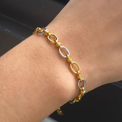 [Gaonasi]Addison Two Tone Gold Bracelet