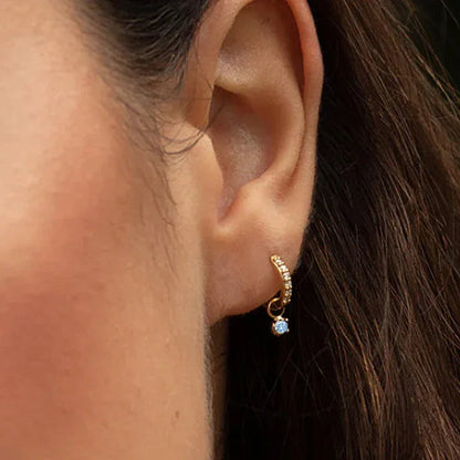 [Gaonasi]Blake Reversible Diamond Hoops