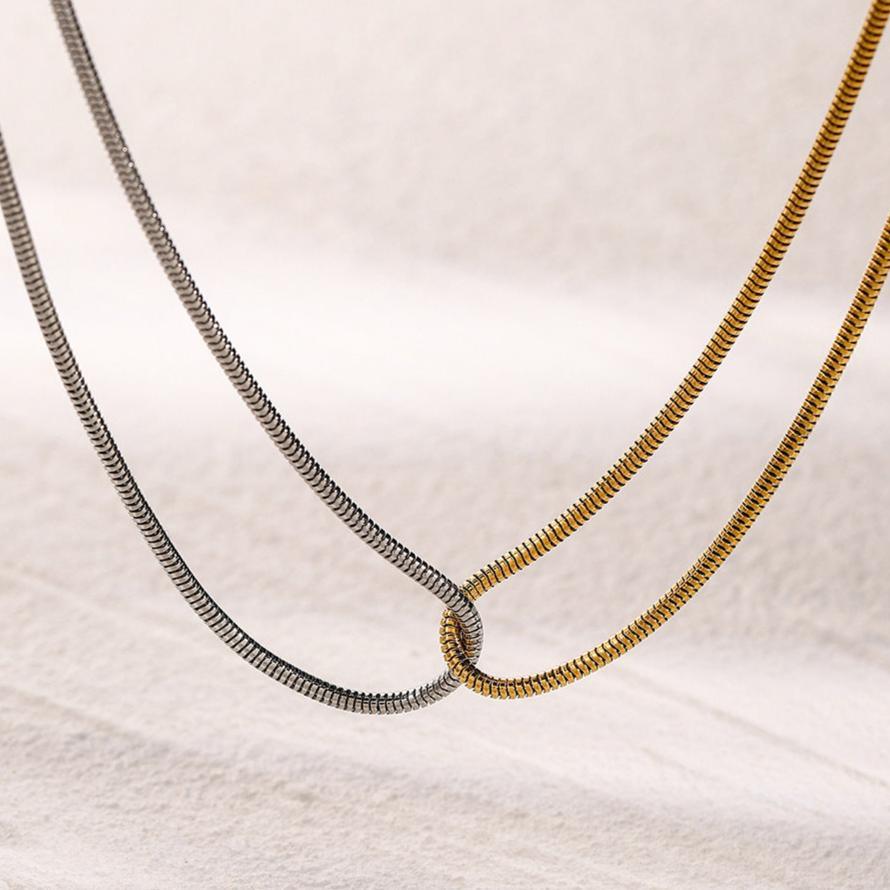 [Gaonasi]Talia Two Tone Necklace