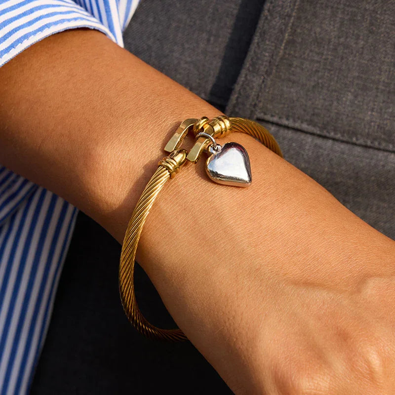 [Gaonasi]Solenne Twisted Band Gold Bracelet