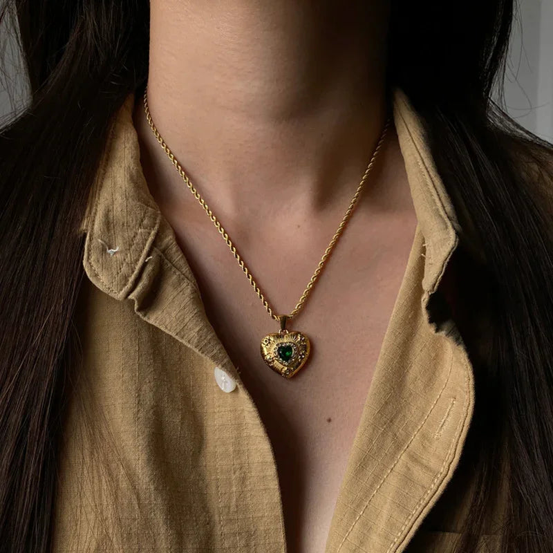 [Gaonasi]Caelus Gold Heart Necklace