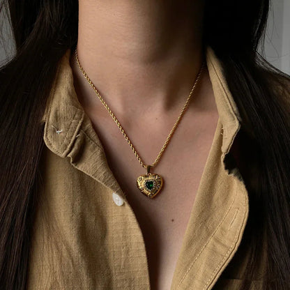[Gaonasi]Caelus Gold Heart Necklace