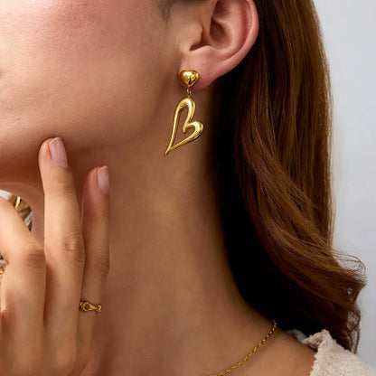 [Gaonasi]Venus Gold Heart Earrings
