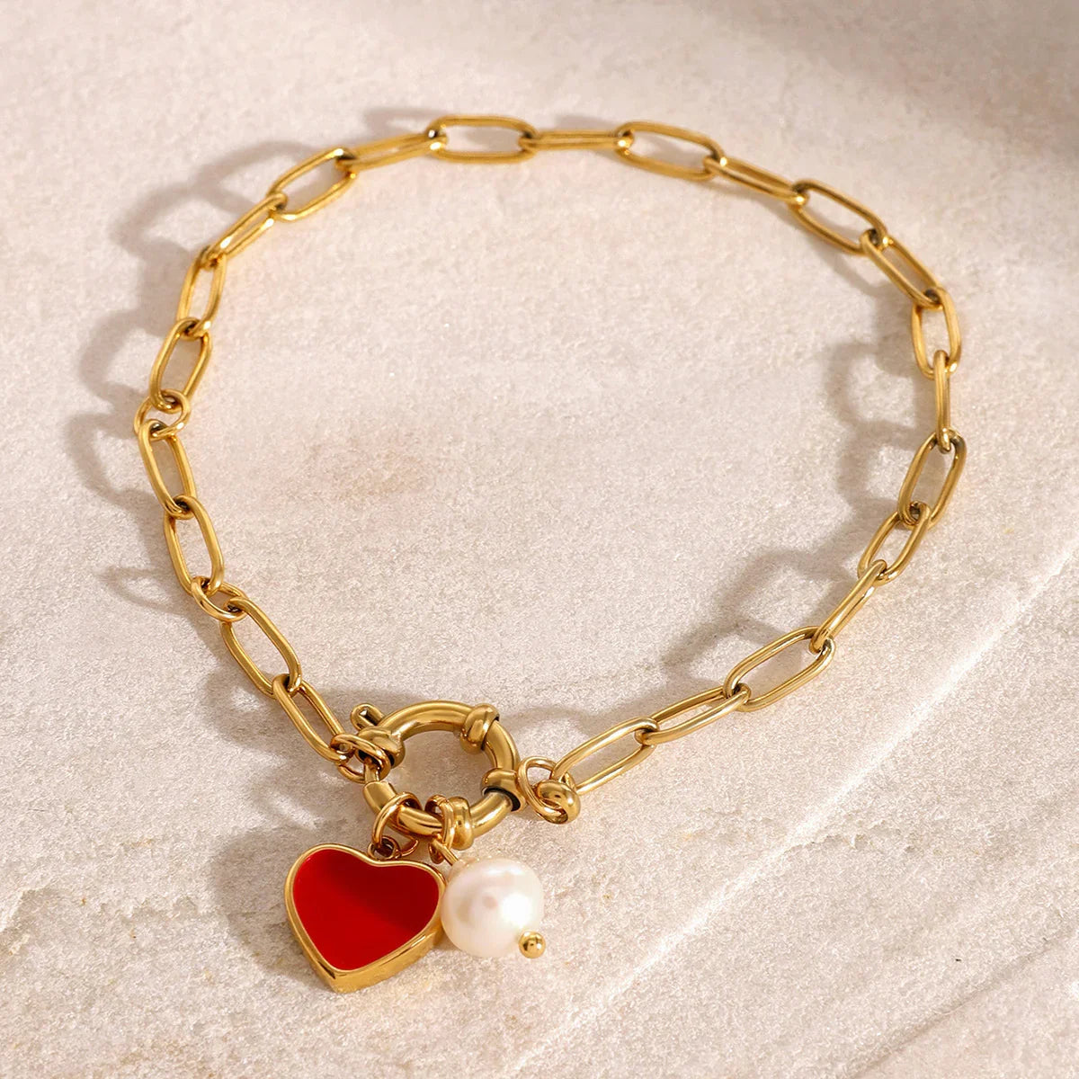 [Gaonasi]Tanya Heart Pearl Bracelet