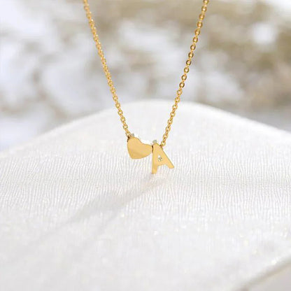 [Gaonasi]Ria Initial Letter Gold Necklace