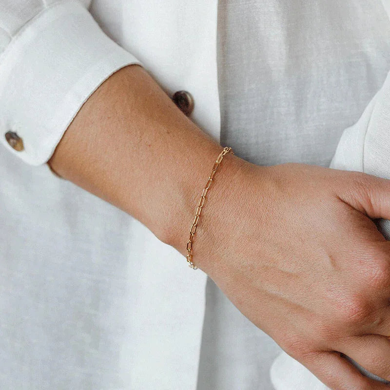 [Gaonasi]Maybelle Gold Paperclip Chain Bracelet