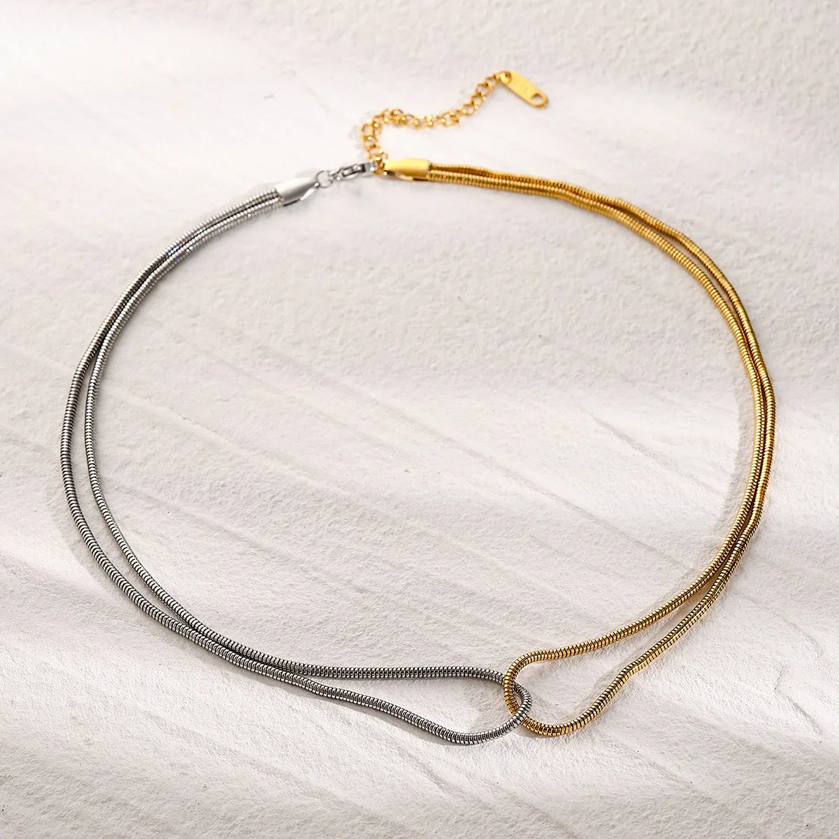 [Gaonasi]Talia Two Tone Necklace