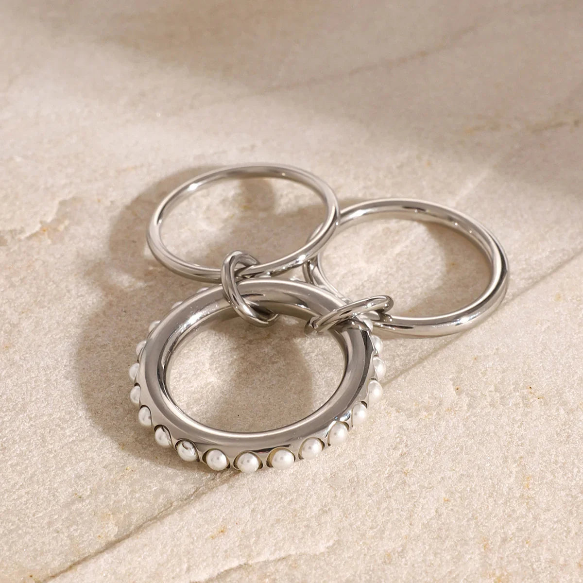 [Gaonasi]Mikayla Stacked Freshwater Pearl Ring
