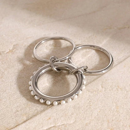 [Gaonasi]Mikayla Stacked Freshwater Pearl Ring