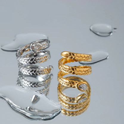 [Gaonasi]Davina Gold Serpent Ring