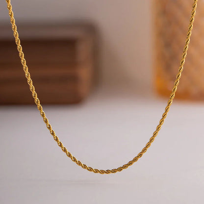 [Gaonasi]Calle Rope Chain Gold Necklace